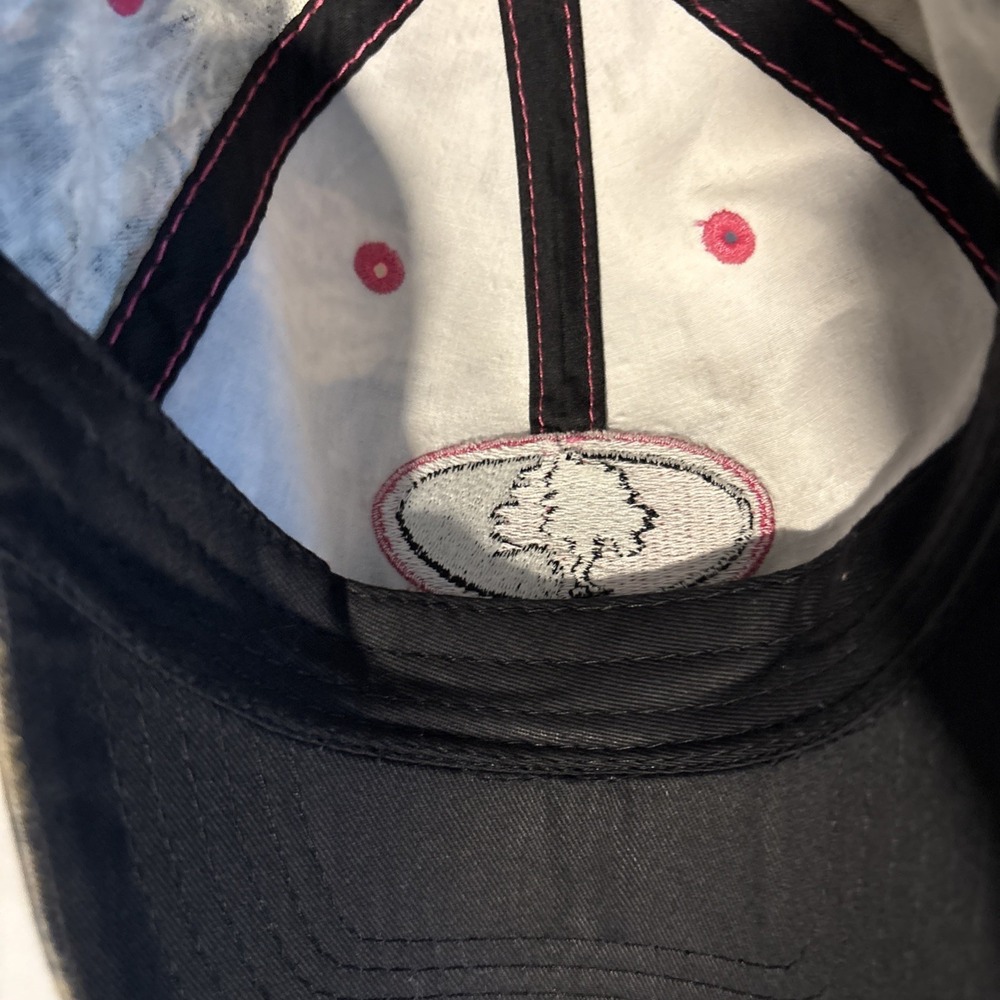 Mossy Oak Green Camo Pink/Black Logo Pink Stitch Hat Adjustable Strap - Picture 6 of 7